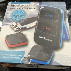 Brookstone Wireless Key Finder with Black and Red Keychain Pagers